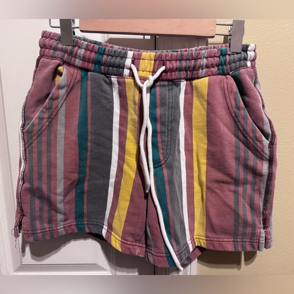 Urban Outfitters Men’s Striped Sweat-shorts Volley Shorts Sz S - Picture 2 of 6